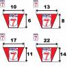 Lot 4x Courroies Power TwistPlus