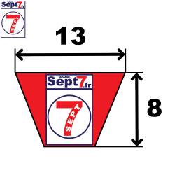 Courroie-brosse A 13 x 8 mm G35