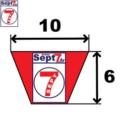 Courroie-brosse Z10 x 6 mm