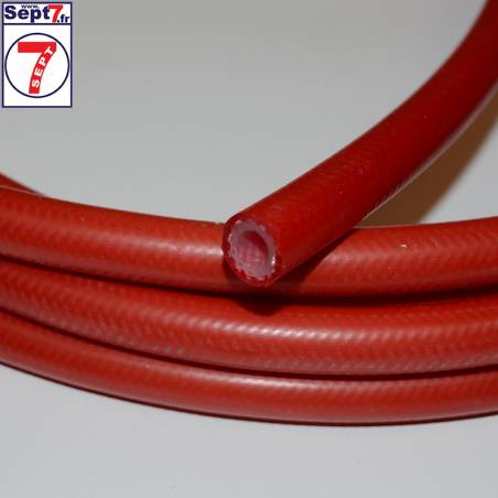 Tuyau vapeur silicone rouge diamètre intérieur 6 mm