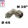 Raccord tuyau angulaire M3/8" x 4/6
