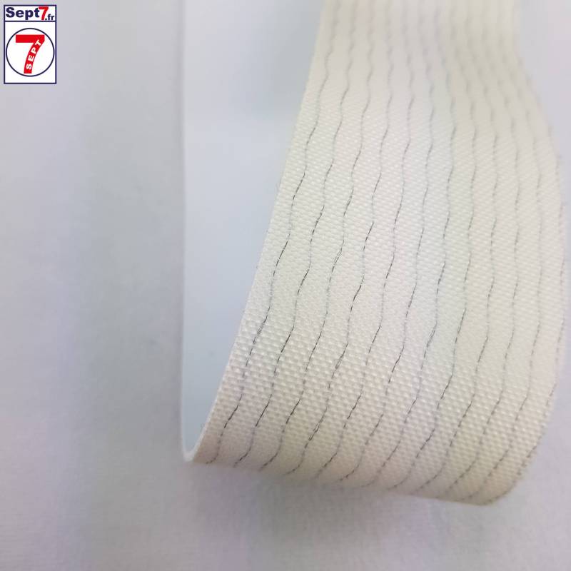 Pvc Sangle Sangle PVC blanche, épaisseur 2mm, largeur 50mm/ Longueur 50ml. › Sept7