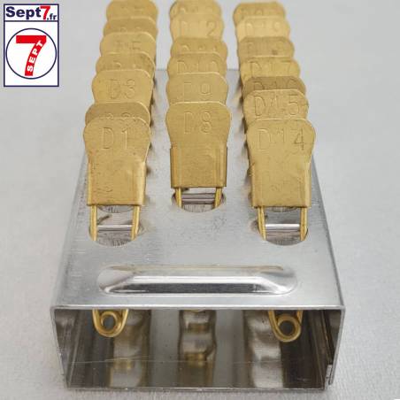 Lot de 20 épingles à nourrice 51 mm numérotées + Support