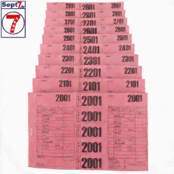 Ticket pressing T3V rouge clair hydrorésistant x1000