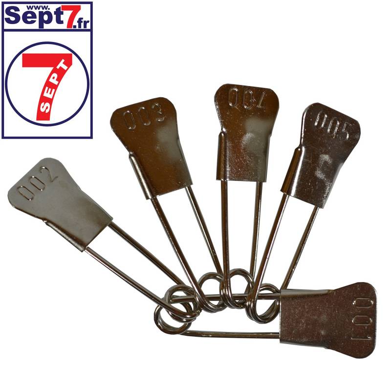 Épingles à nourrice 51 mm numérotées