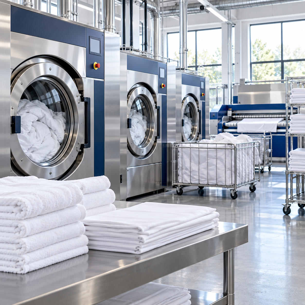 Les équipements pour votre blanchisserie industrielle