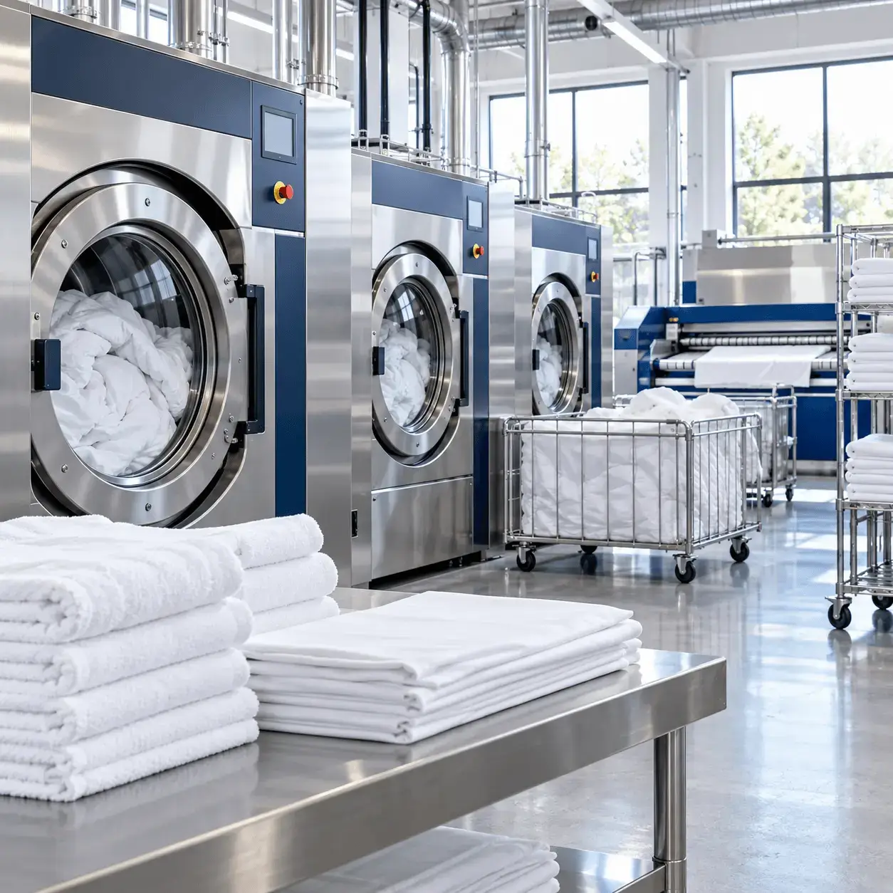 Les équipements pour votre blanchisserie industrielle